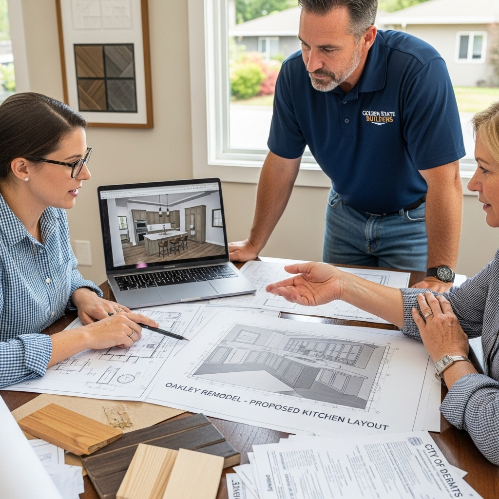 Oakley home remodeling experts managing permits, design-build process, and client support.