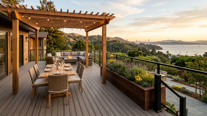 Partners Remodeling completed outdoor deck living space ideas Marin County homes project"
