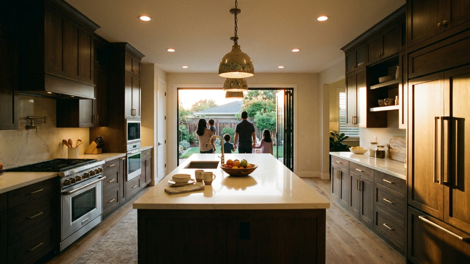 finished open concept kitchen from our kitchen remodeling San Francisco Alameda County guide