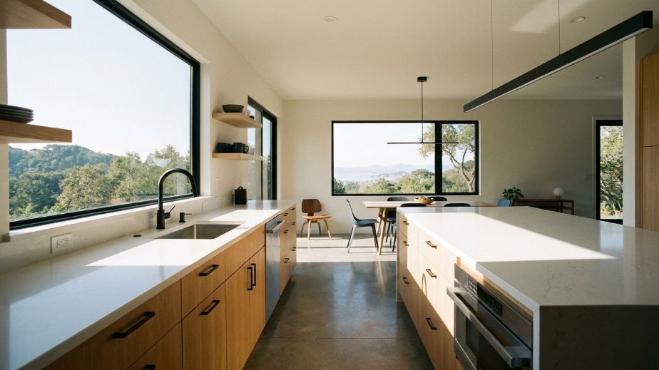 finished result after choosing to remodel kitchen without moving out Bay Area